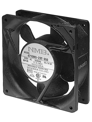 NMB - 4715MS-23T-B20-A00 - Axial fan AC 119 x 119 x 38 mm 120 m3/h 230 VAC 7.5 W, 4715MS-23T-B20-A00, NMB
