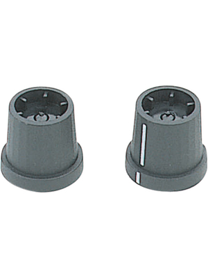Cliff - KNOB K9 4MM SCREW - Knob without line black 19.2 mm, KNOB K9 4MM SCREW, Cliff