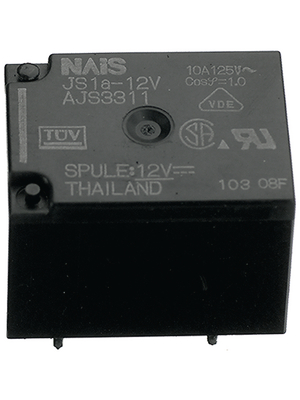 Panasonic - JS1A-5V-F - PCB power relay 5 VDC 360 mW, JS1A-5V-F, Panasonic