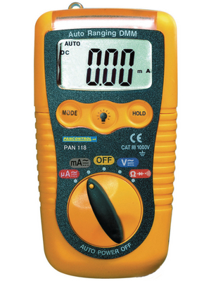 Pancontrol - PAN118 - Multimeter digital RMS 1999 digits 600 VAC 600 VDC 0.2 ADC, PAN118, Pancontrol
