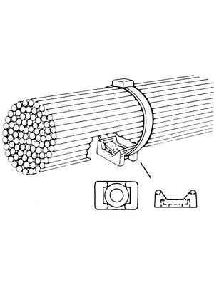 Panduit - TM2S8-C - Cable tie mount 4.8 mm, TM2S8-C, Panduit