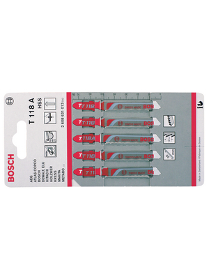 Bosch - T118A HSS - Jigsaw blades PU=Pack of 5 pieces, T118A HSS, Bosch