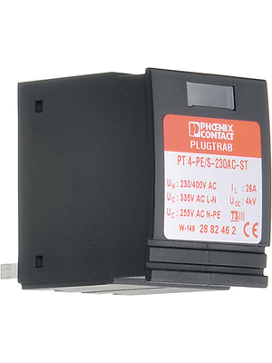 Phoenix Contact - PT4-PE/S-230AC-ST - Protection module, type 3, plug-in 26 A 4, PT4-PE/S-230AC-ST, Phoenix Contact