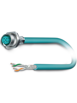 Phoenix Contact - VS-M12FSBP-OE-93E-LI/2,0 - Unit-mounted ETHERNET socket, VS-M12FSBP-OE-93E-LI/2,0, Phoenix Contact