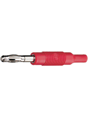 SKS Kontakttechnik - MZS 4 RED - Adapter plug  ? 2 mm / ? 4 mm red 30 VAC 60 VDC, 6 A 53.5 mm, MZS 4 RED, SKS Kontakttechnik
