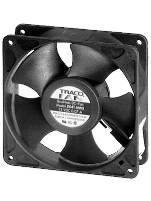 Tracofan - D12M24HWS - Axial fan DC 120 x 120 x 38 mm 182 m3/h 24 VDC 6 W, D12M24HWS, Tracofan