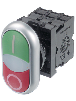 Eaton - M22-DDL-GR-X1/X0/K11 - Double button, complete, M22-DDL-GR-X1/X0/K11, Eaton