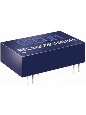 Recom - REC5-0515DRW/H4/A - DC/DC converter 4.5...9 VDC 15 VDC, REC5-0515DRW/H4/A, Recom