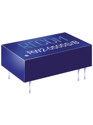 Recom - RW2-0505S - DC/DC converter 4.5...9 VDC 5 VDC, RW2-0505S, Recom