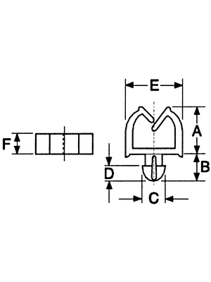 Richco - MWSET1-1-01 - Micro Wire Saddle 1.7 mm -40...+85 C natural 0.9 mm Nylon 66 (UL 94 V-2), MWSET1-1-01, Richco