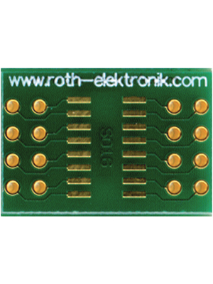 Roth Elektronik - RE932-04 - Laboratory card FR4 Epoxide + chem. Ni/Au SO16 Adapter, RE932-04, Roth Elektronik
