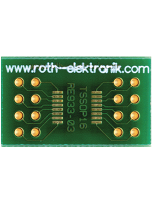 Roth Elektronik - RE933-03 - Laboratory card FR4 Epoxide + chem. Ni/Au TSSOP16 Adapter, RE933-03, Roth Elektronik