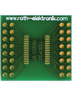 Roth Elektronik - RE933-07 - Laboratory card FR4 Epoxide + chem. Ni/Au TSSOP32 Adapter, RE933-07, Roth Elektronik