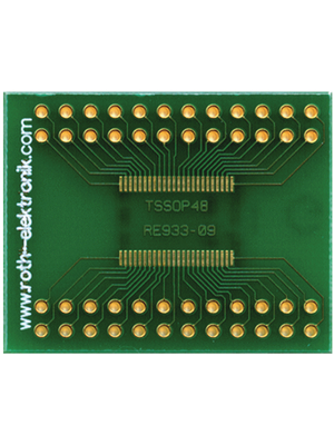 Roth Elektronik - RE933-09 - Laboratory card FR4 Epoxide + chem. Ni/Au TSSOP48 Adapter, RE933-09, Roth Elektronik