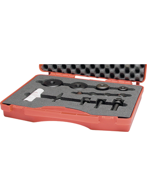 Ruko - 109 003 - Plate punch set, 15.2 - 54 mm, 15.2 mm (PG 9), 18.6 mm (PG 11), 20.4 mm (M20 / PG 13.5), 22.5 mm (PG 16), 28.3 mm (PG 21), 37.0 mm (PG 29), 47.0 mm (PG 36), 54.0 mm (PG 42), 109 003, Ruko