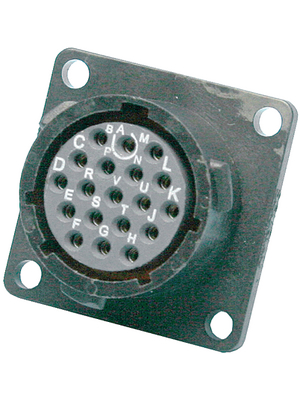 Souriau - UTS08E3S - Panel Mount Socket with Flange UTS Hi seal Poles=3 N/A Female Housing size8, UTS08E3S, Souriau