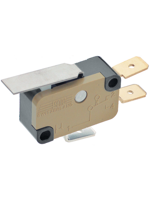 Saia-Burgess - XGK2-88-J22Z1 - Micro switch 12 AAC Flat lever, short N/A 1 change-over (CO), XGK2-88-J22Z1, Saia-Burgess