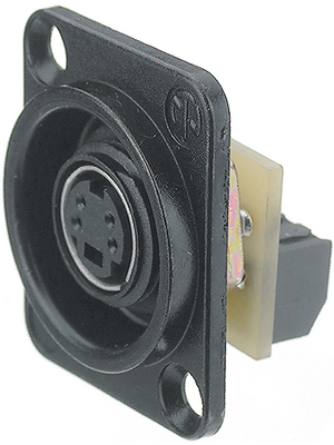 Contrik - Y/C-D-SCREW-BL - Housing socket, mini-DIN 4-pin 4 Screw Connection N/A, Y/C-D-SCREW-BL, Contrik