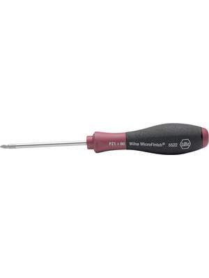 Wiha - 5522 MF PZ1X80 - Screwdriver Pozidriv PZ1, 5522 MF PZ1X80, Wiha