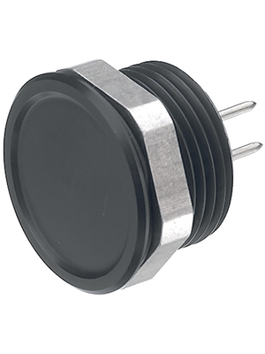 Schurter - 1241.3007 - Piezo button, vandal-proof black 22.1 mm 42 VAC / 60 VDC 0.1 A 1 make contact (NO), 1241.3007, Schurter