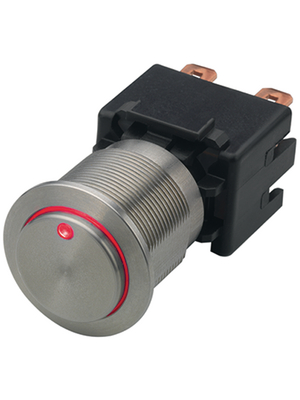 Schurter - 1241.6823.1111000 - Push-button Switch, vandal proof 19 mm 30 VDC 0.1 A 1 make contact (NO), 1241.6823.1111000, Schurter