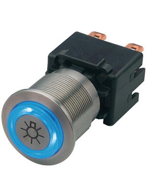 Schurter - 1241.6824.1114000 - Push-button Switch, vandal proof 19 mm 30 VDC 0.1 A 1 make contact (NO), 1241.6824.1114000, Schurter