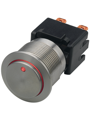 Schurter - 1241.6833.1111000 - Push-button Switch, vandal proof 22 mm 30 VDC 0.1 A 1 make contact (NO), 1241.6833.1111000, Schurter