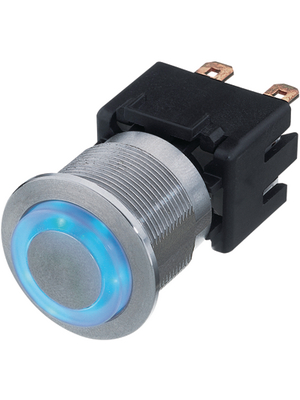 Schurter - 1241.6834.1114000 - Push-button Switch, vandal proof 22 mm 30 VDC 0.1 A 1 make contact (NO), 1241.6834.1114000, Schurter