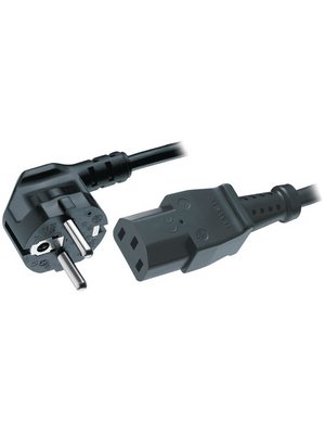 Schurter - 422U-I-3030-B-002500 - Device cable Type F (CEE 7/4) IEC-320-C13 2.50 m, 422U-I-3030-B-002500, Schurter