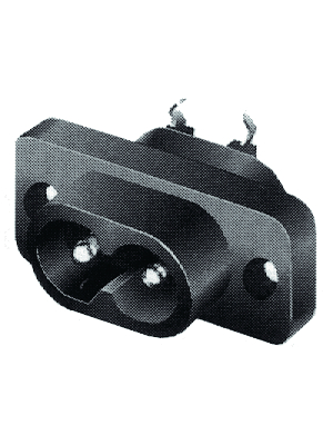 Schurter - 4300.0097 - Flush-type device plug C8 Screw mounting, 4300.0097, Schurter