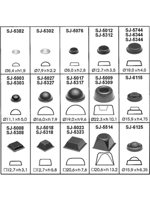 3M - SJ-5303 TRANSPARENT - Rubber Feet transparent, SJ-5303 TRANSPARENT, 3M