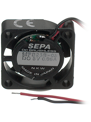Sepa - MFB25F12 - Axial fan DC 25 x 25 x 10 mm 4.08 m3/h 12 VDC 0.7 W, MFB25F12, Sepa