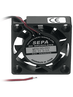 Sepa - MFB40H05A - Axial fan DC 40 x 40 x 10 mm 11 m3/h 5 VDC 0.5 W, MFB40H05A, Sepa