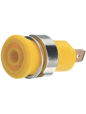 Staeubli Electrical Connectors - SLB4-F YELLOW - Safety socket ? 4 mm yellow CAT III N/A, SLB4-F YELLOW, St?ubli Electrical Connectors