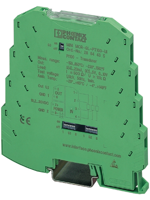 Phoenix Contact - MINI MCR-SL-PT100-UI-200-NC - Amplifier, Pt100, MINI MCR-SL-PT100-UI-200-NC, Phoenix Contact