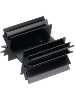 Fischer Elektronik - SK-129/38.1-STC-220 - Heat sink 38.1 mm 5 K/W black anodised, SK-129/38.1-STC-220, Fischer Elektronik