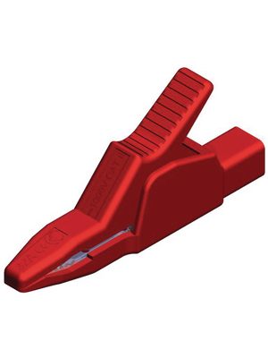 SKS Kontakttechnik - AK 2 B 2540 I RED - Crocodile clip ? 4 mm red 1000 VAC 1000 VDC, 32 A, AK 2 B 2540 I RED, SKS Kontakttechnik