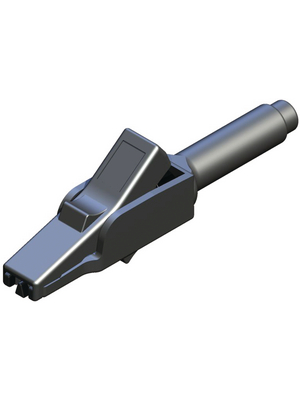 SKS Kontakttechnik - MA 260 SH BLACK - Safety crocodile clip ? 4 mm black 300 V, 15 A, CAT II, MA 260 SH BLACK, SKS Kontakttechnik