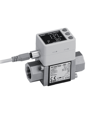 SMC - PF3W704-F03-FTN-M - Digital flow switch 0.2 % 0.35...5.5 l/min G3/8", PF3W704-F03-FTN-M, SMC