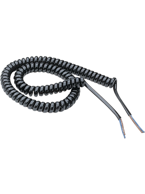 Barelec - SP.H05VVH2-F 2X0,75 MM2 BL 0,8 - Spiral cable unshielded   2  Cores,   2 x0.75 mm2, SP.H05VVH2-F 2X0,75 MM2 BL 0,8, Barelec