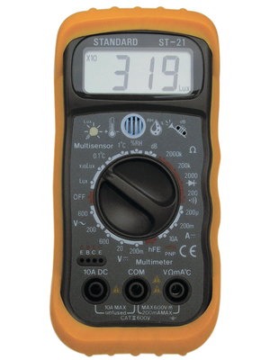 No Brand - ST-21 - Multimeter digital AVG 2000 digits 600 VAC 600 VDC 10 ADC, ST-21, No Brand