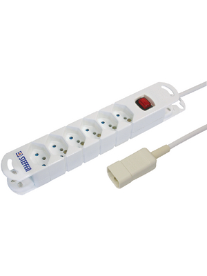 Steffen - 1993606S9873 - Outlet strip, 1 Switch, 6xJ (T13), 3 m, C14, 1993606S9873, Steffen