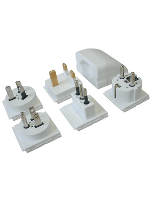 Steffen - STEKO SWISS MULTI - Travel adapter set, 3-pin CH CN / AU / GB / GER / IT / USA, STEKO SWISS MULTI, Steffen