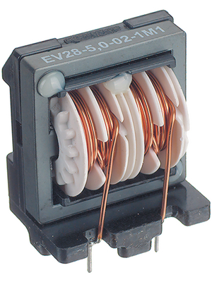 Schaffner - EV28-1.5-02-20M - Inductor, radial 20 mH  (2x) 1.5 A  (2x), EV28-1.5-02-20M, Schaffner