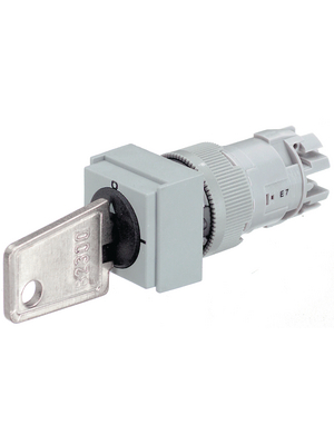 Swisstac - 910-3401-00 - Key switch grey 18 x 18 mm, 910-3401-00, Swisstac