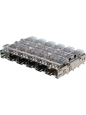 TE Connectivity - 1658939-1 - SFP cage 1x6, lightpipesP, 1658939-1, TE Connectivity