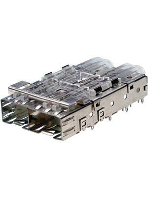 TE Connectivity - 1761007-1 - SFP cage 1x2, lightpipesP, 1761007-1, TE Connectivity