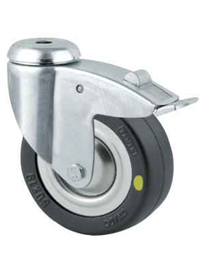 Tente - 2477DYK075P30 - Steering castor with brake 75 mm, 2477DYK075P30, Tente