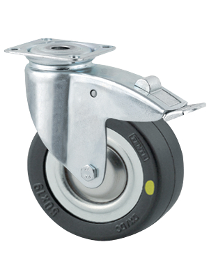 Tente - 2477DYK075P40 - Steering castor with brake 75 mm, 2477DYK075P40, Tente