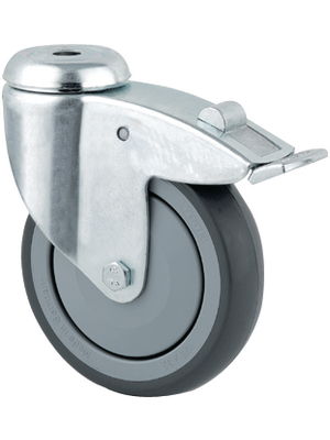 Tente - 2477PJH 075P30 - Steering castor with brake 75 mm, 2477PJH 075P30, Tente